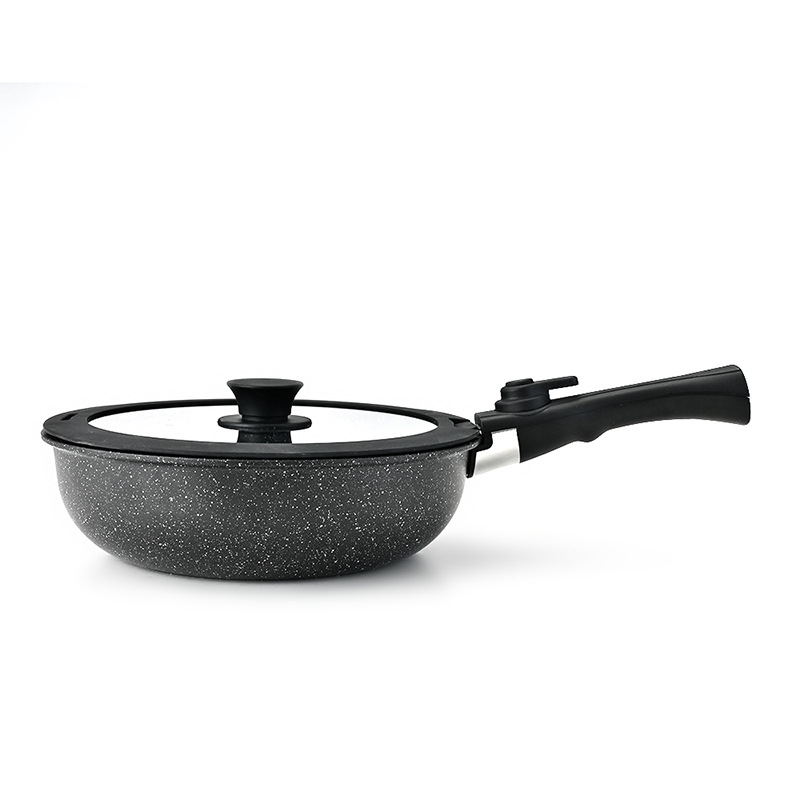Comercio exterior transfronterizo piedra de arroz desmontable mango antiadherente panela