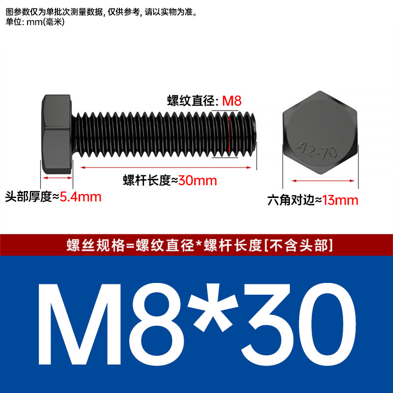 Болт шестигранный Johnson M8x30