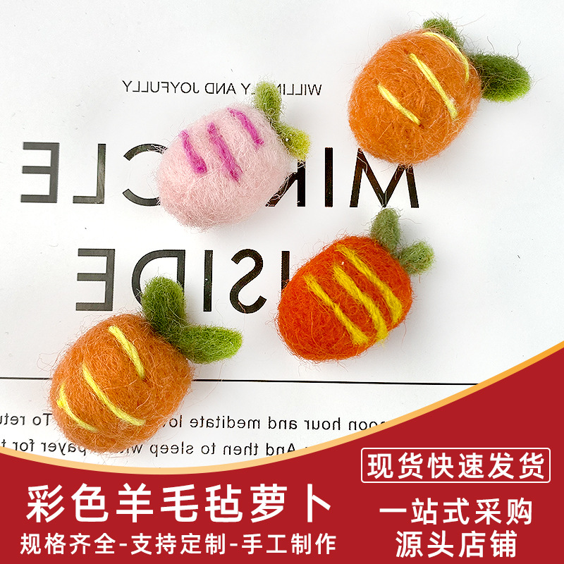 Cartoon carrot hairgrip handmade