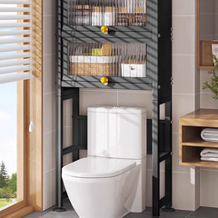 トイレの上のバスルーム収納ラック床置きバスルーム収納キャビネットトイレ棚洗濯機トイレ収納キャビネット