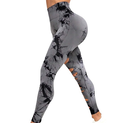 Women's Elastic Tight Quick-Dry Fitness Yoga Pants for Sports Running Nine-Tenths Length