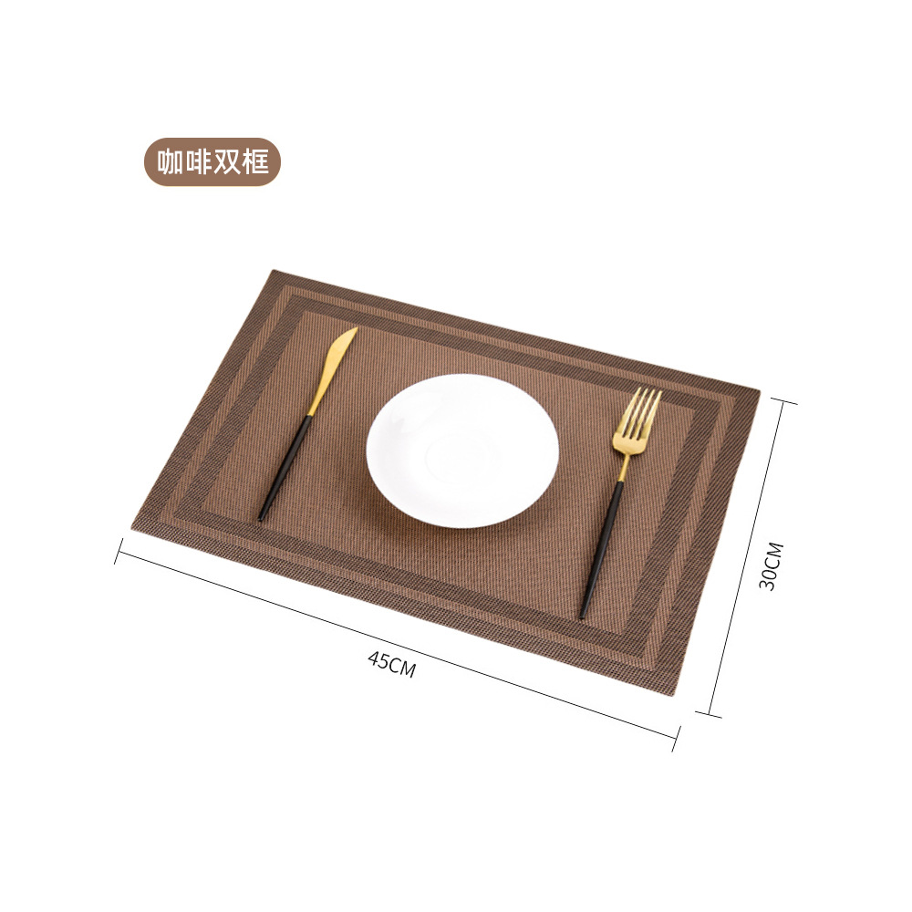 Ningxin transfronterizo Teslin protección del medio ambiente mantel de PVC 30*45 aislamiento térmico antideslizante estera de mesa de montaña corredor de mesa Western placemat