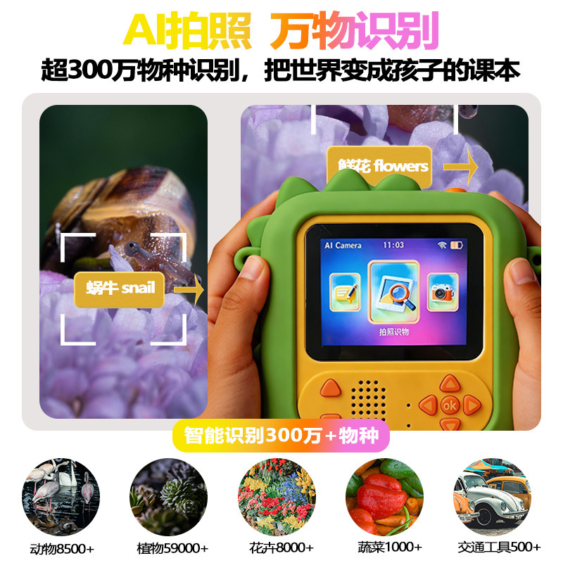Cross-Border Popular Flip-Up Mini Lens Instant Camera for Instant Photos, Photo Recognition of All Things, Children's Outdoor Use Cross-Border Popular Flip-Up Mini Lens Instant Camera for Instant Photos, Photo Recognition of All Things, Children's Outdoor Use
