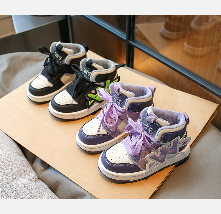 Mädchen Winter Sneaker High-top Mit Warmem Innenfutter_voghion.com