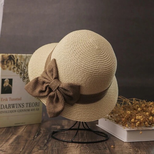 Summer Grass Hat Women's Korean Style Foldable Versatile Sun Hat Sunshade Hat Bucket Hat Japanese Artistic Fisherman Hat