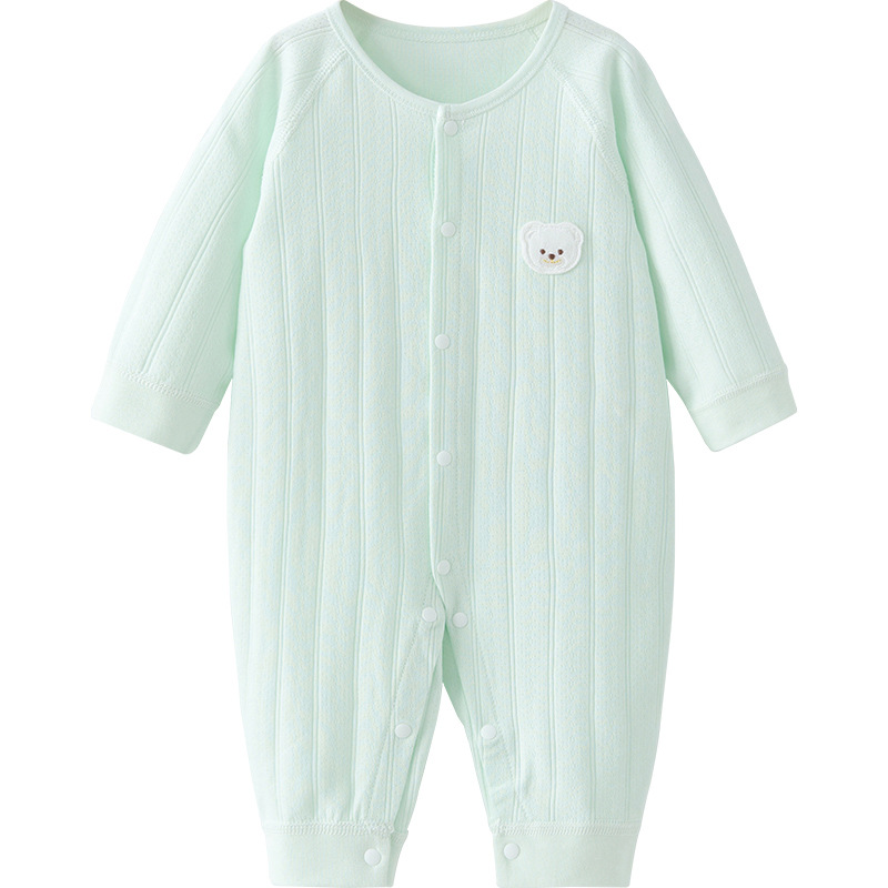 Ropa de bebé recién nacido primavera y otoño algodón vestido de otoño ropa de abrigo infantil delgada apretada base bata de bebé hombre y mujer