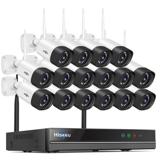 Hiseeu wireless 16-way outdoor monitoring suit HD 5MP camera night vision WiFi security system