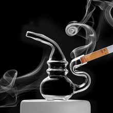 彩色水烟壶玻璃水烟嘴筒清洁过滤器男士水烟斗透明