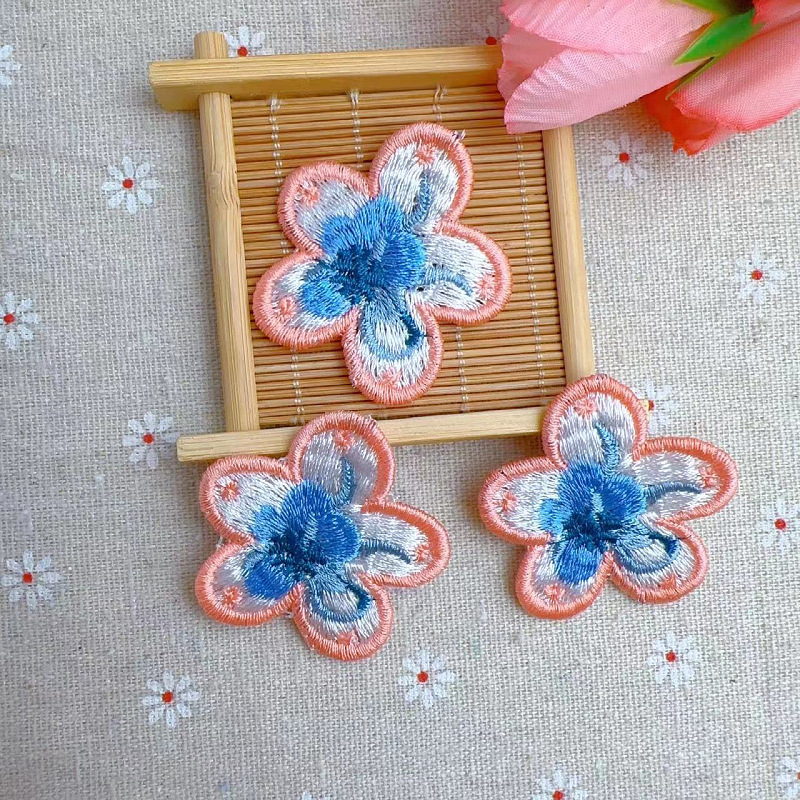 Clásico retro color imitación gancho de mano girasol bordado pegatinas tela ropa bolsas Hogar Accesorios DIY joyería