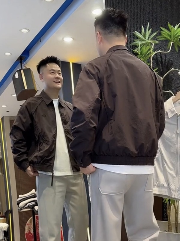 秋季新款美式工装翻领夹克外套男时尚拼接户外百搭防风保暖冲锋衣|undefined
