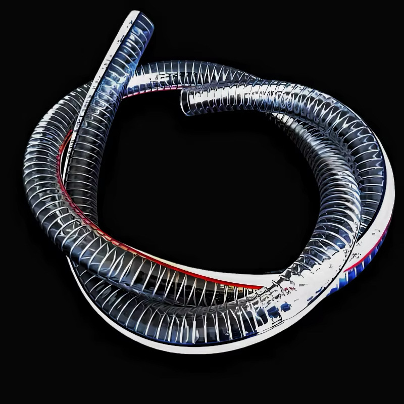 Food-grade PVC spiral steel wire reinforced industrial hose