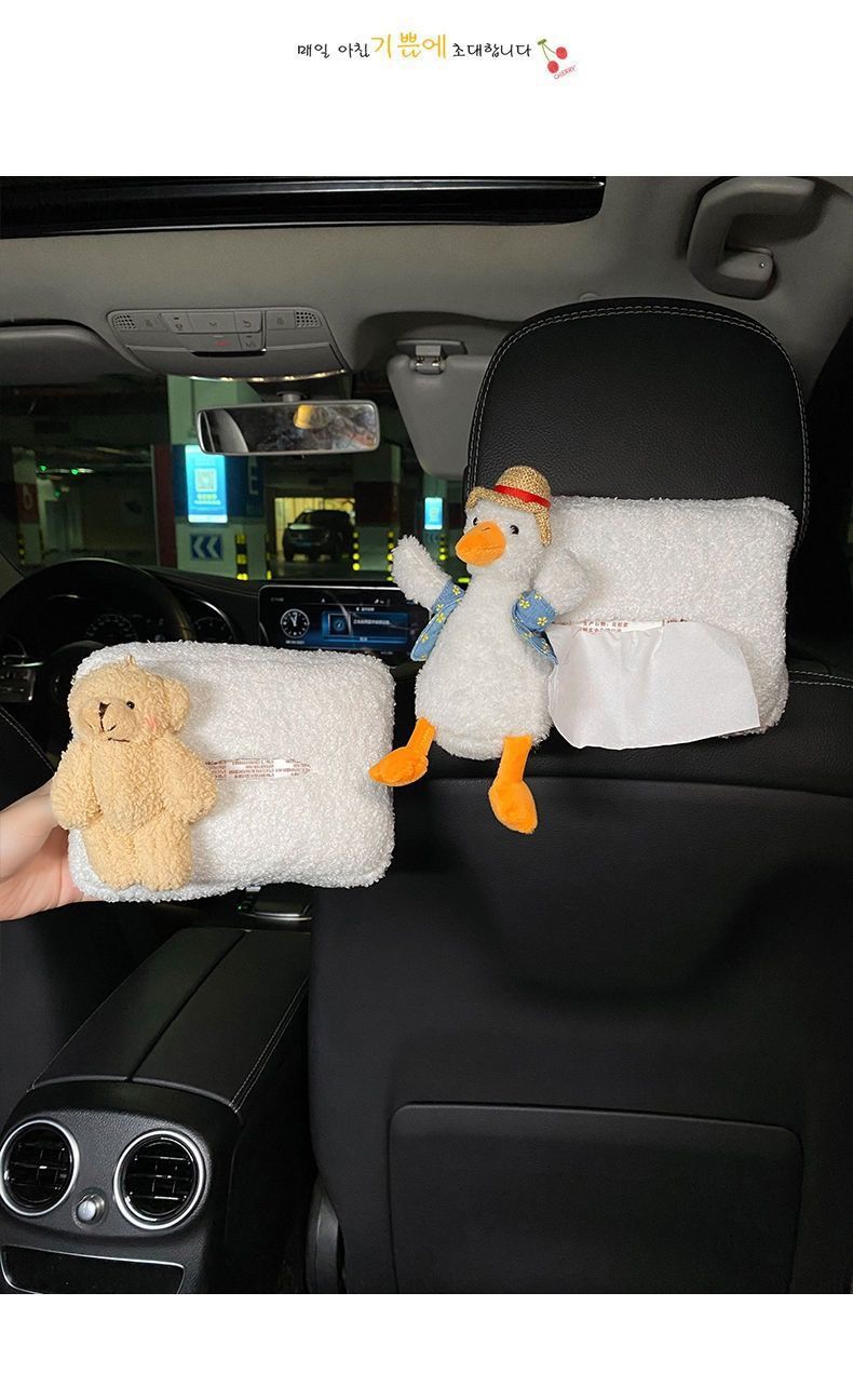 Car-mounted tissue box, hanging style, popular with women, creative and cute tissue box for car seats, napkin holder for car use