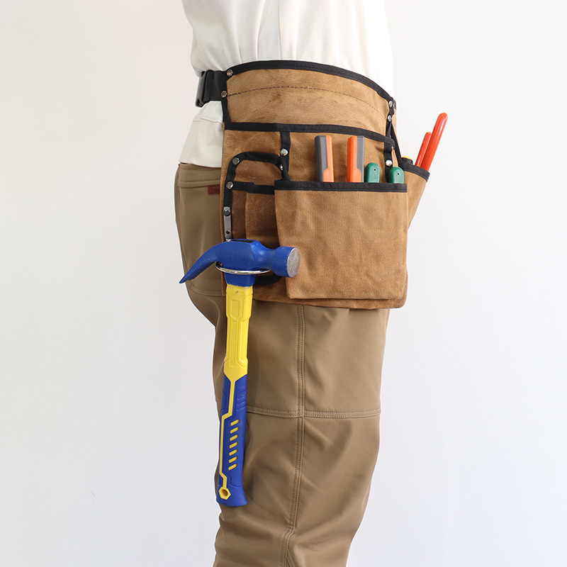 Amazon electricista encerado bolsa de lona kit de cintura almacenamiento portátil mantenimiento bolsa de herramientas resistente al desgaste delantal multifuncional