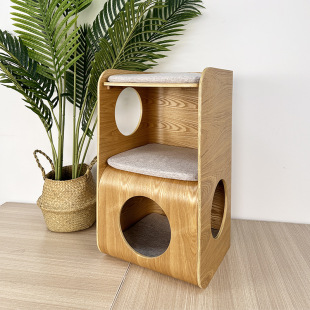 SOLID WOOD CAT NEST TABLE SOFA ด้านคนหลายคนแบ่งปันการออกแบบในยุโรปที่ถอดออกได้และล้างทำความสะอาดได้