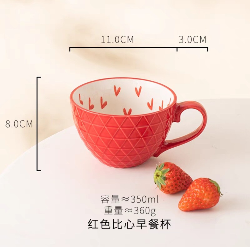 大容量朝食カップオート麦コーヒー牛乳カップかわいい大腹カップ陶磁器マグカップ麦カップコップコップ|undefined