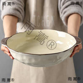 酸菜鱼大盆碗家用寸大汤碗寸双耳汤盆陶瓷大号盘子水煮鱼大碗
