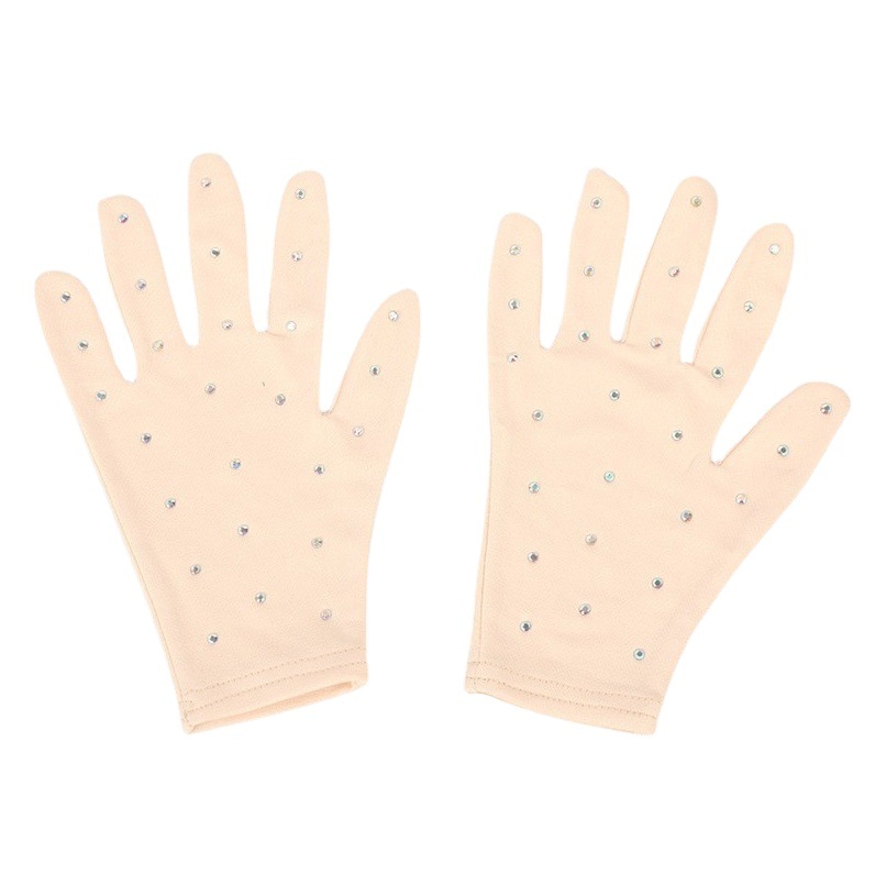 Factory wholesale figure skating performance gloves children's gloves adult female semicolon hot drilling opaque magic gloves