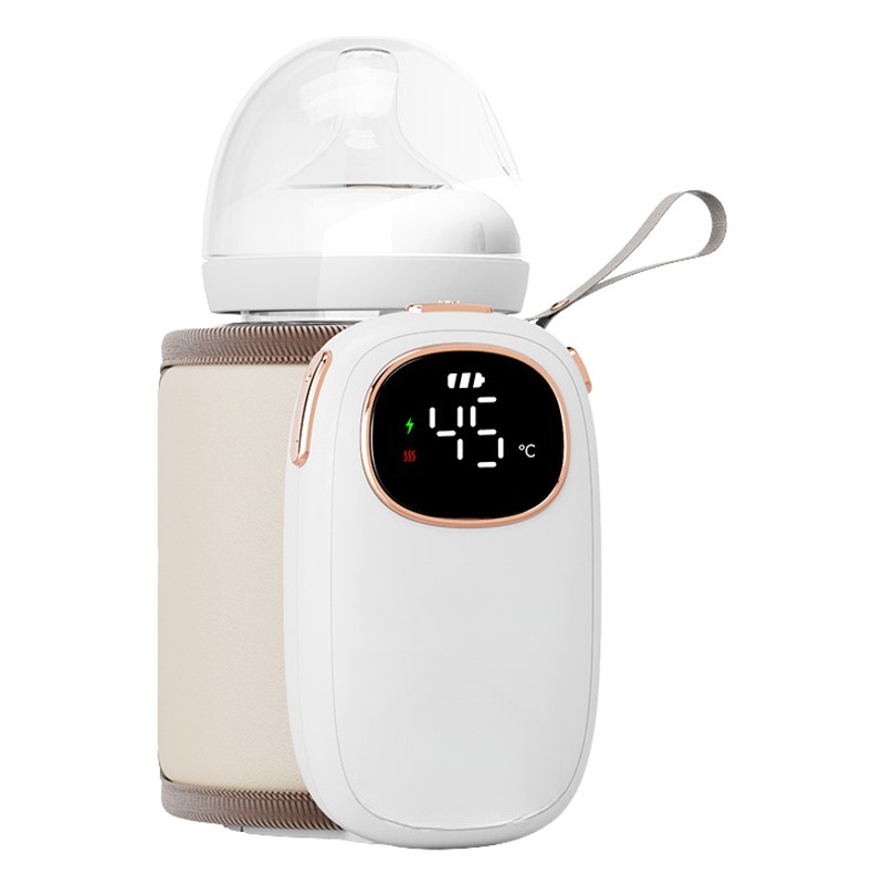 Botella de leche cubierta de aislamiento Hege calefacción temperatura constante cubierta de la botella de leche caliente leche noche artefacto portátil Universal ajustador de leche