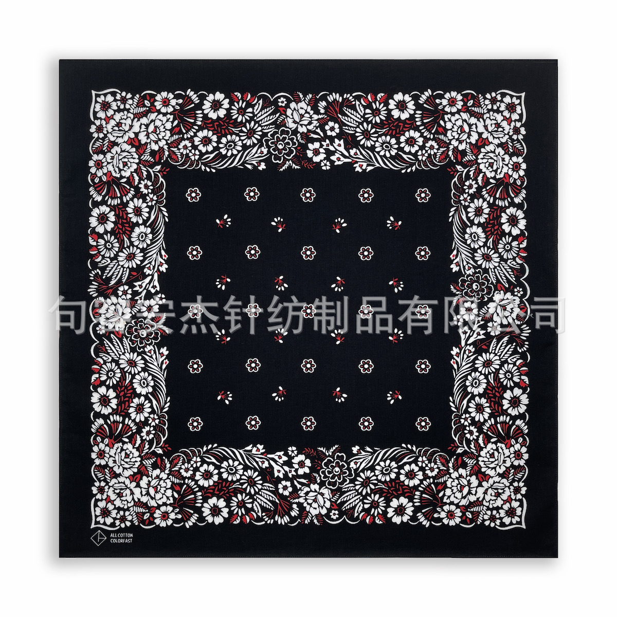 Cotton 55x55CM flower Paisley cashew flower amoeba square scarf hip hop hip hop street dance riding headscarf mask