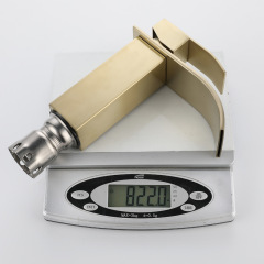 Cross-border 304 stainless steel golden waterfall washbasin faucet hot and cold mixed water bathroom four-way basin faucet