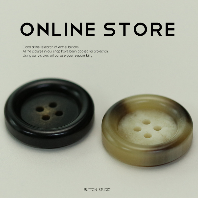 Resin Four-eye Button Women's Coat Trench Coat Clothes Sweater Button Accessories Round Suit Men's Pants Buckle