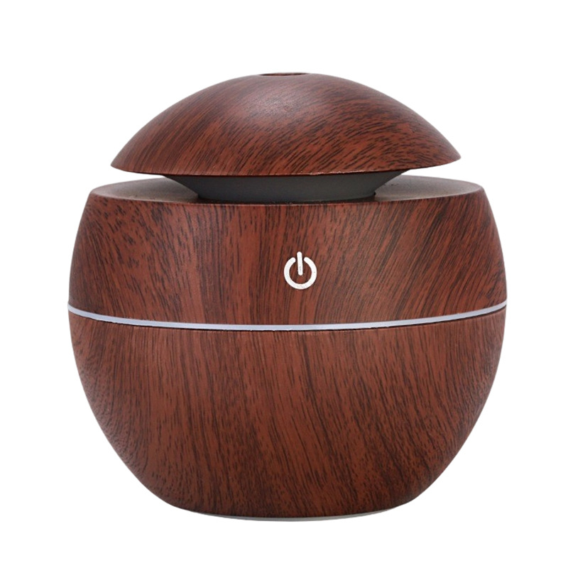 Transfronterizo madera redonda pulverización hongo humidificador de escritorio silencioso oficina USB mini jarrón humidificador de madera