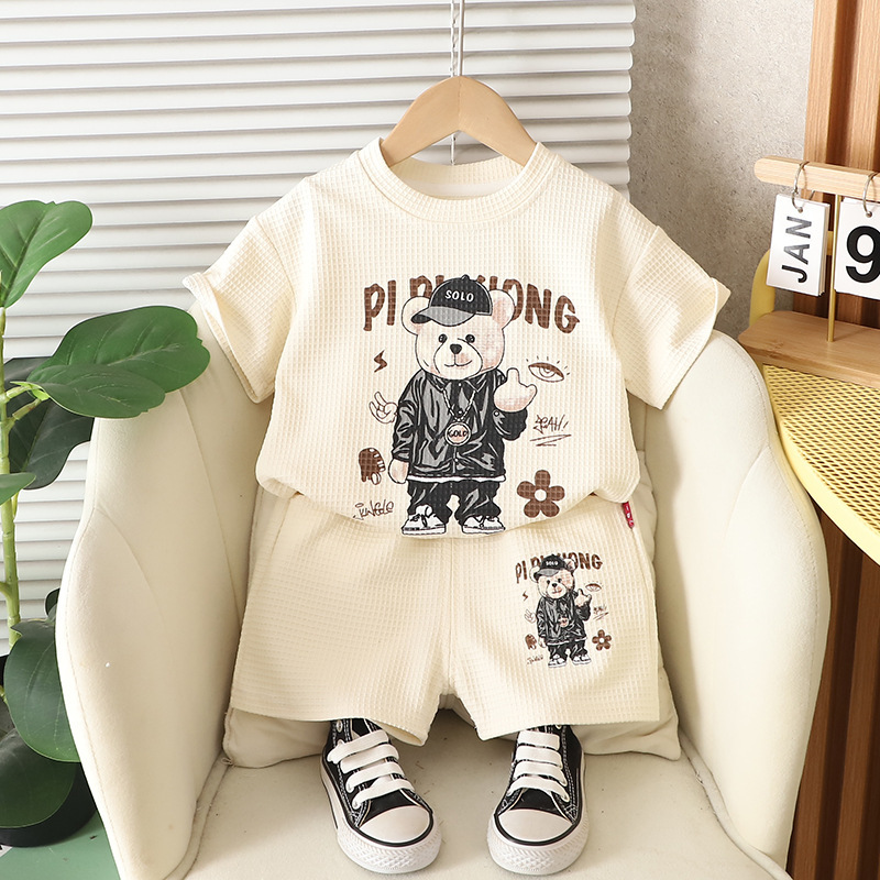 子供半袖セット夏男の子服女の子tシャツ赤ちゃん夏服服2025新しい子供服ファッション|undefined