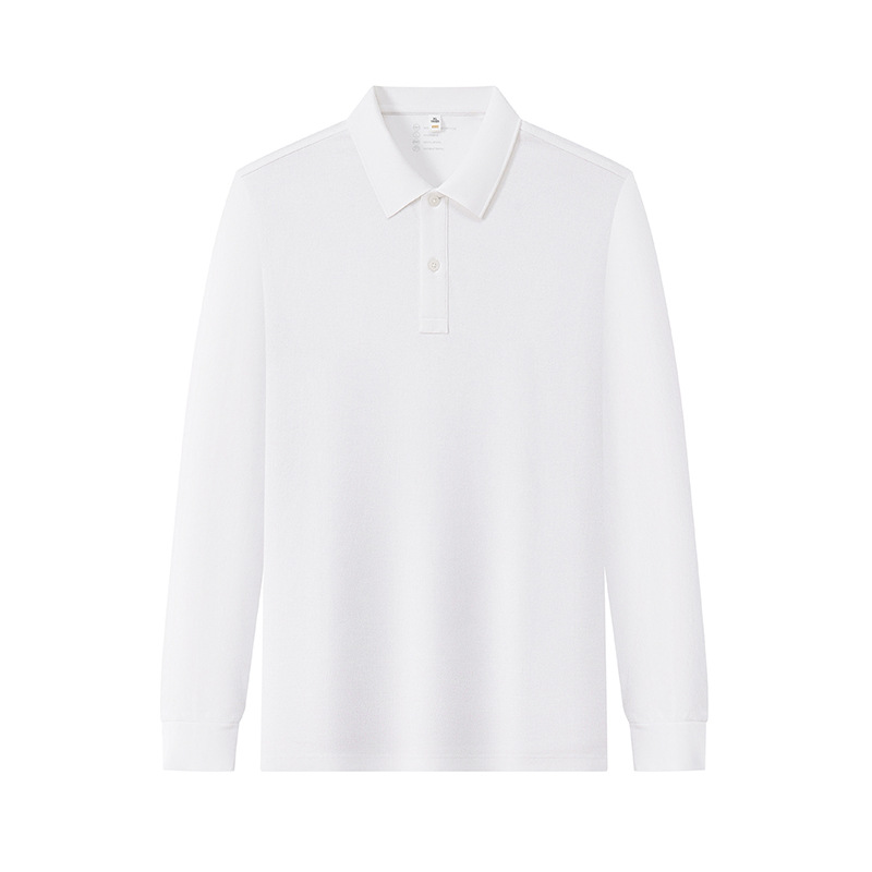 Camiseta de tapa plana de alta gama para hombres golf polo de secado rápido ropa de trabajo de negocios polo de manga larga personalizada