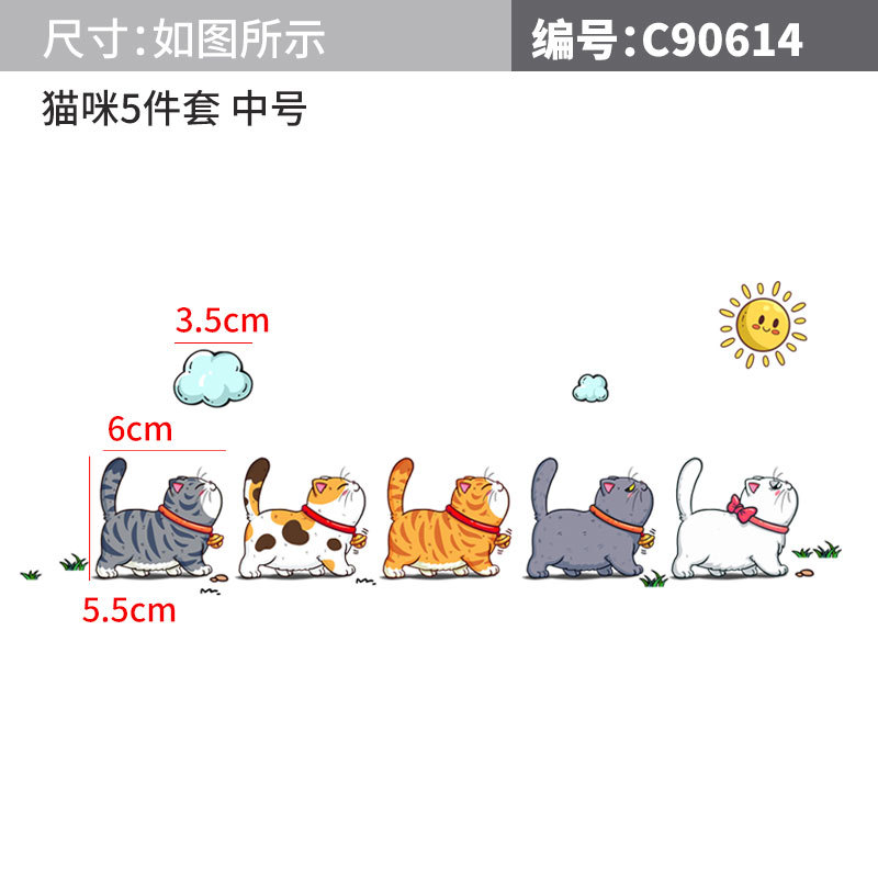 고양이 5 피스 세트 매체 C90614