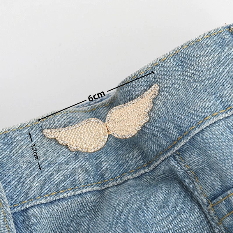 Nail-Free Removable Waist Buckle Pair, Flat-Bottom Seamless Buttons for Pants & Skirts, Assorted Designs