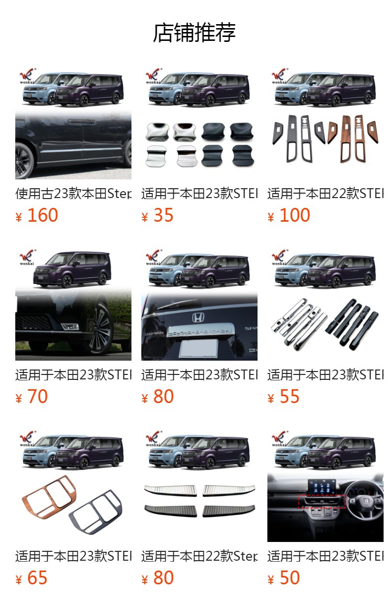 Suitable for Honda 22-23 Stepwgn modified interior door bowl decorative frame special handle trim supplies