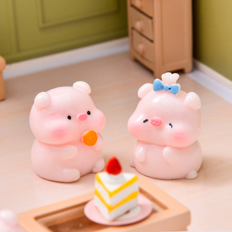 マイクロ風景クリエイティブかわいい豚人形装飾品ドールハウス DIY 装飾アクセサリーデスクトップ装飾品卸売|undefined