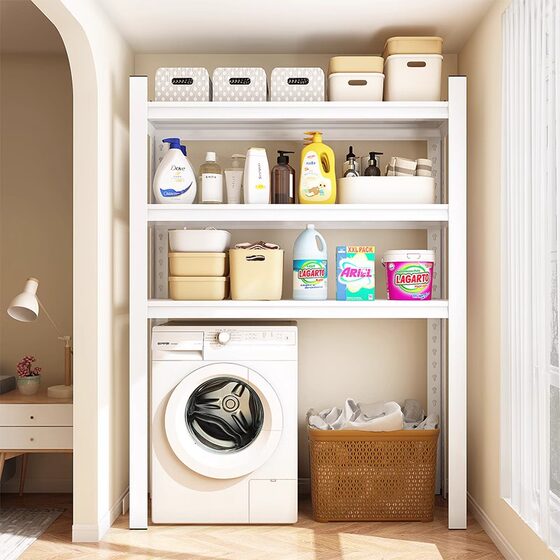 Lower Empty Washing Machine Shelf Balcony Drum Flip Top Storage Rack Household Floor-Standing Multi-Layer Luggage Storage Rack