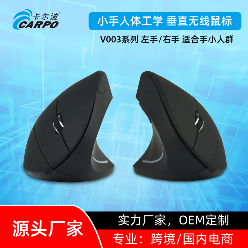 V003 Cross-Border Desktop Notebook Business Office Wireless Mouse Left and Right Hand Small Hand Vertical Mouse