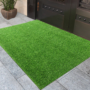 True Color Green Lawn Floor Mat Door Home Entry Door Mat Balcony Waterproof Outdoor Simulation Green Grass Mat