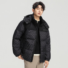 冬季羽绒服男女情侣款加厚短款连帽抗寒上衣#90%白鸭绒