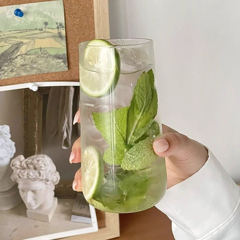 Inswind vidrio delgado ligero taza de frutas taza de café popular en línea taza de agua burbujeante de soda taza de bebida fría taza de agua