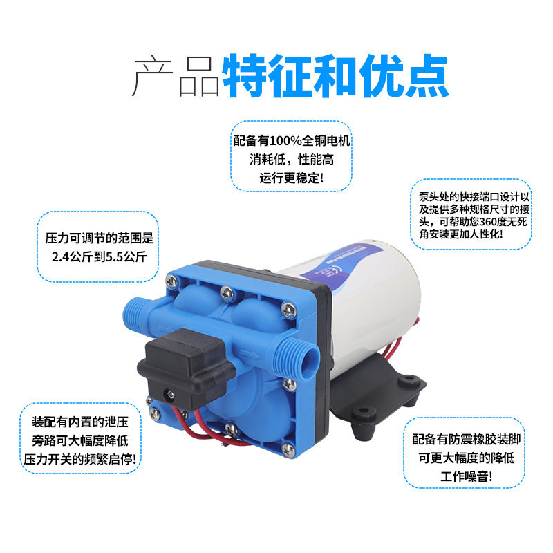 RV self -suction pump pump septum pump small industrial family agricultural micro -pressure pump high -voltage fully automatic automatic automatic automatic automatic 2