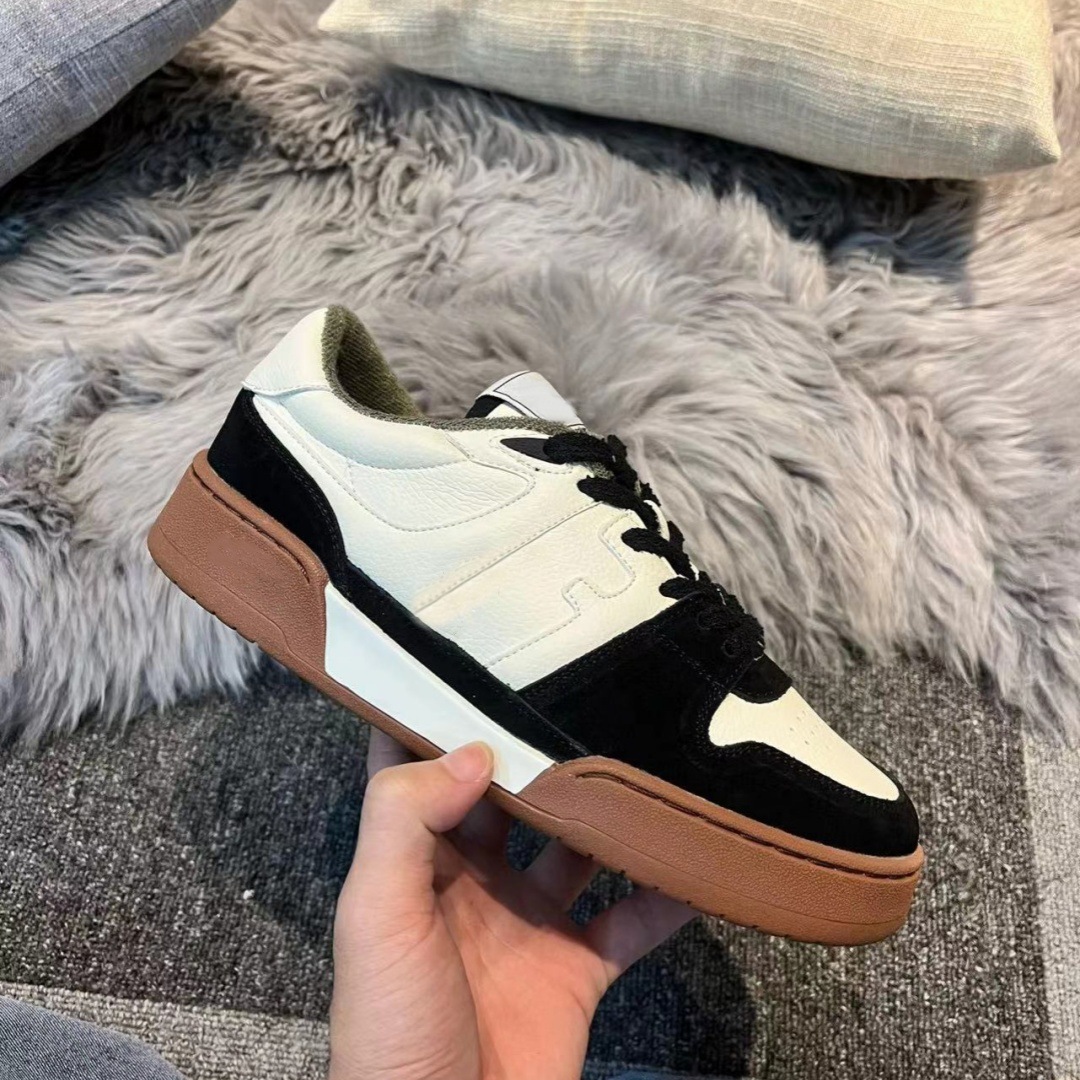 F Family Couple Board Shoes Women's 2024 New All-match Match Men's and Women's Leather White Shoes Casual Sports German Training Shoes