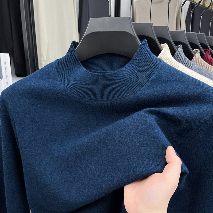 秋と冬のメンズセーター無地多用途ボトリングシャツ高品質高級紳士服卸売ドロップシッピングセーター|undefined