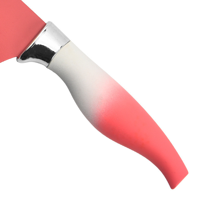 Cuchillo de cocina de comercio exterior, cuchillo de pintura en aerosol de acero inoxidable, mango de caballito de mar de color degradado, succión de doble cara, súper buena fábrica al por mayor