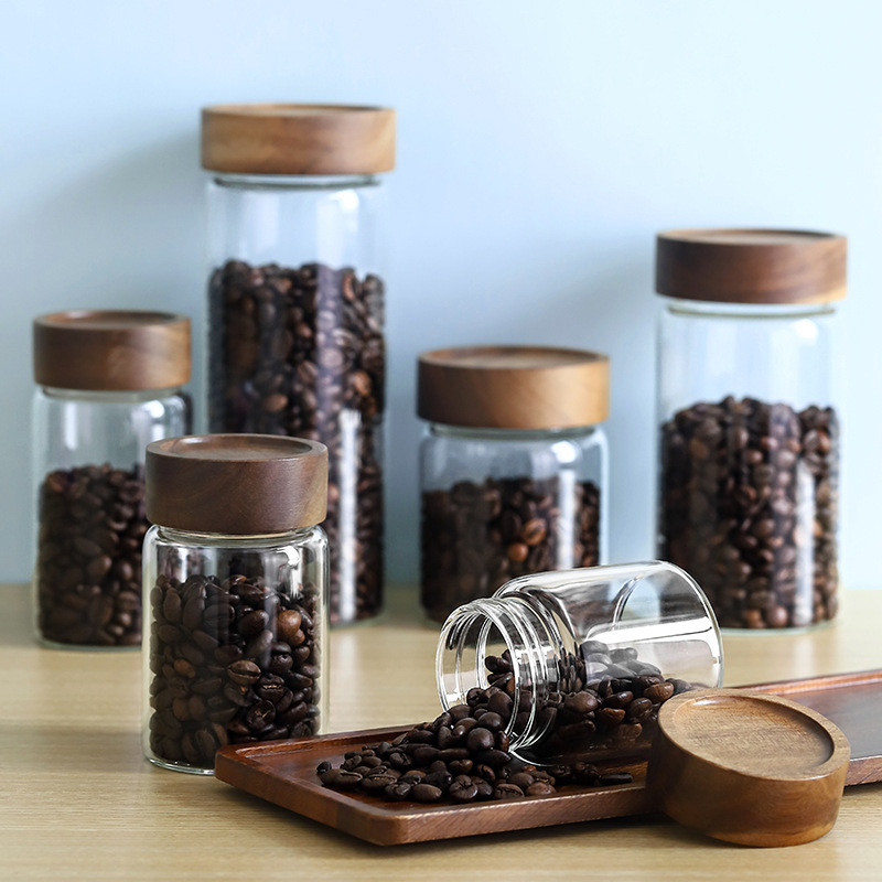 Almacenamiento de cocina al por mayor y sellado frasco de vidrio resistente al calor con alto contenido de borosilicato