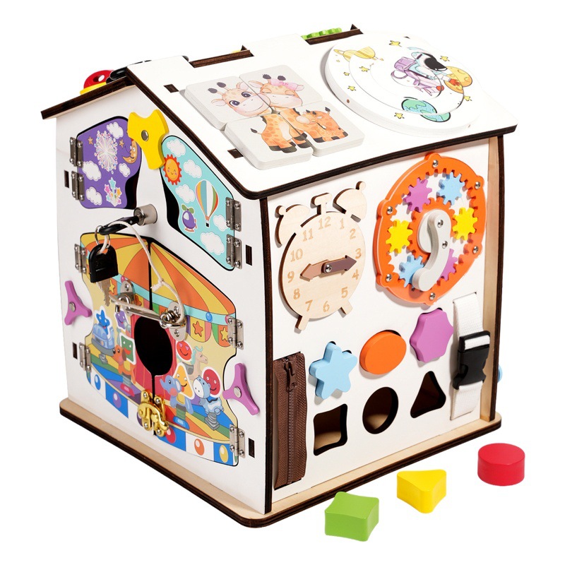 Robot de educación temprana ocupado Casa Montessori DIY ayudas de enseñanza multi-diversión jugar juguetes educativos para niños