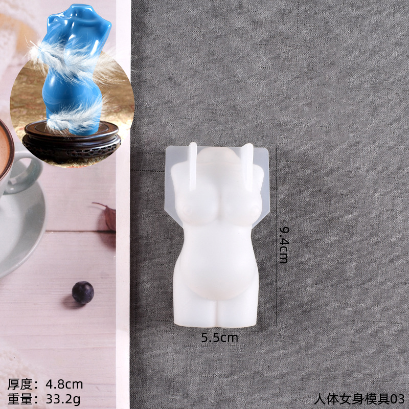 Zongbo diy Crystal Gum Dropping Mould Human Muscle Male Body Slim Female Body Model Set Table Silicone Mould