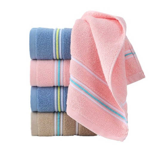Pure Cotton Towel Manufacturer Wholesale 32-ply 105g Thick Plain Color Soft Absorbent 35*75cm Face Towel Embroidered Logo