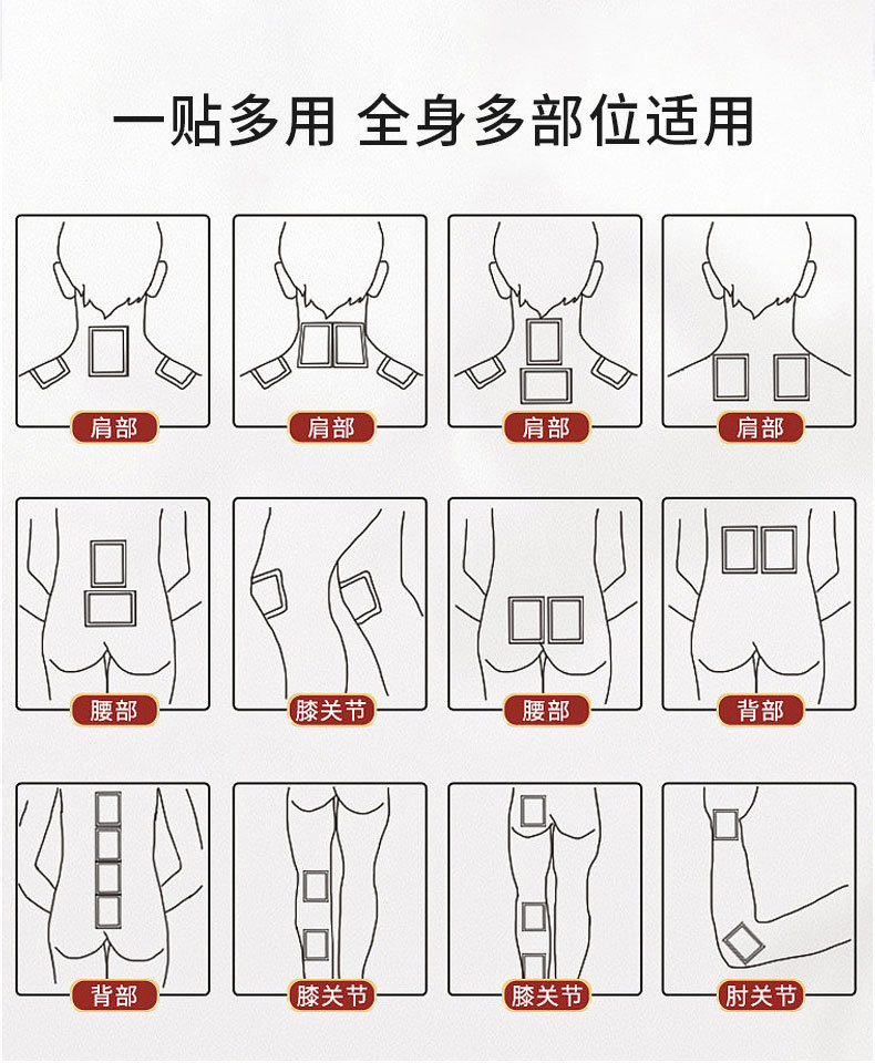 Yao Benren Warming Herbal Pain Relief Patch for Waist Support 8 Patches per Box specifications