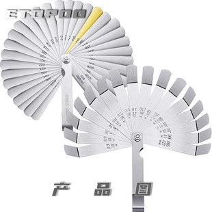 Feeler gauge clearance gauge stainless steel high precision single piece valve plug gauge thickness gauge 0.127-0.508mm measurement