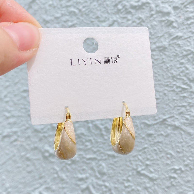 Liyin/Libeliying カラフルなオイルドリップシリーズ ニッチデザイン 高級感 おしゃれな雰囲気 イヤリング イヤリング|undefined