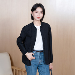 YUN韫时尚休闲无帽短款夹克外套女春秋妈妈装小个子拉链开衫外套