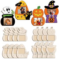 ハロウィンフォトフレーム手作りキット子供 DIY 木製ハロウィン工芸品装飾ハロウィンパーティーの装飾